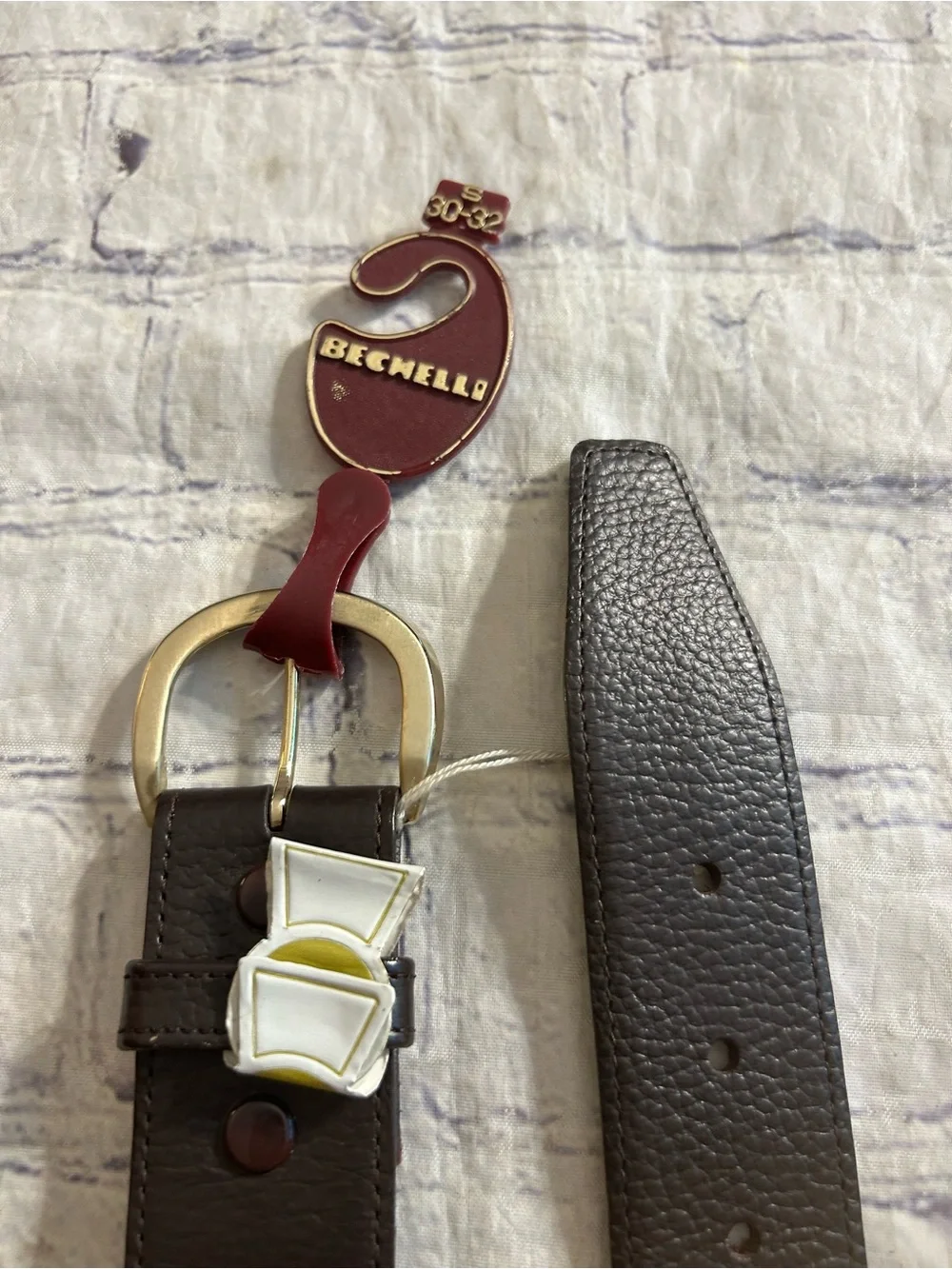 BECHELLE VTG CHOCOLATE BROWN ZIPPERS LINING 30-32 & WESTERN BROWN SNAP BELTS